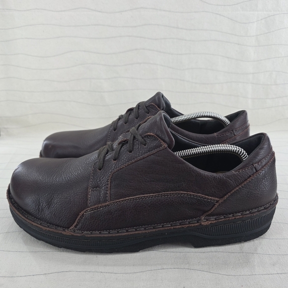NAOT Mens Olaf Lace‑Up Dark Brown Leather Shoes Made in Israel Size 13 US/ 46 EU